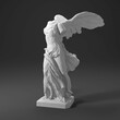 3D render art statue sculpture winged victory samothrace louvre paris