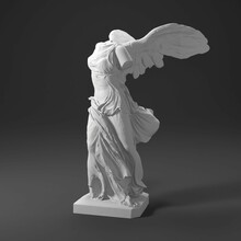 3D Render Art Statue Sculpture Winged Victory Samothrace Louvre Paris