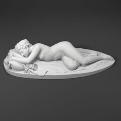 Wall Mural - 3D render art statue sculpture Sleeping Bacchante johan Peter Molin