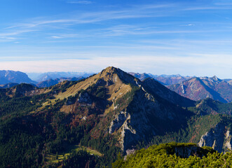 Poster - Beautiful landscape with mountains and blue sky