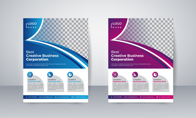 Wall Mural - Annual report vector template design for Brochure, poster, magazine, corporate flyer used for business poster layout illustration modern layout A4 size