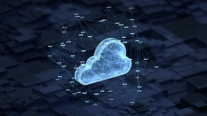 Poster - Big data and cloud computing, 3d rendering.