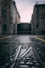 A Vertical Shot Of A Street After The Rain