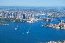Aerial Panoramic View Of Sydney Skyline, Australia