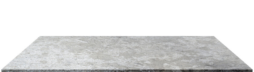 Marble top table on isolated white background, stone table.