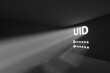 UID rays volume light concept 3d illustration