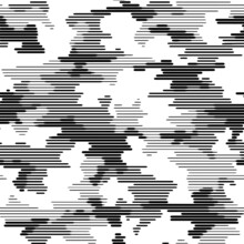 Full Seamless Modern Halftone Lines Camouflage Pattern For Decor And Textile. Camo Design For Textile Fabric Printing And Wallpaper. Army Model Design For Trend Fashion.