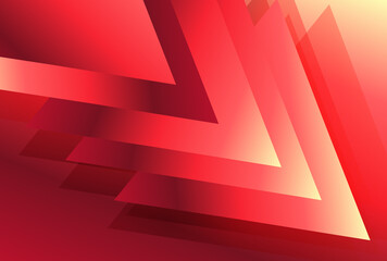 Wall Mural - Abstract Red and Yellow Gradient Modern Geometric Background Vector Illustration