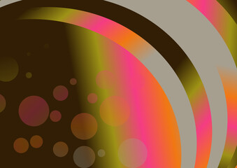Poster - Green Orange and Pink Gradient Background