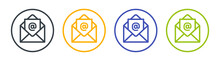 Open Mail Icon. E-mail Address Icon Vector Illustration