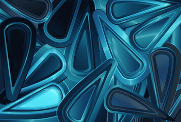 Wall Mural - Dark Blue Gradient Background