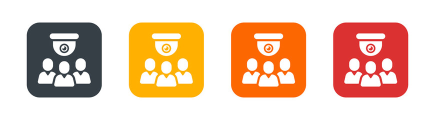 Aufkleber - CCTV camera vector icon. Surveillance camera observed people sign