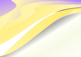 Wall Mural - Abstract Purple and Yellow Wavy Background with Space for Your Text