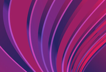 Wall Mural - Abstract Pink and Blue Curved Stripes Background