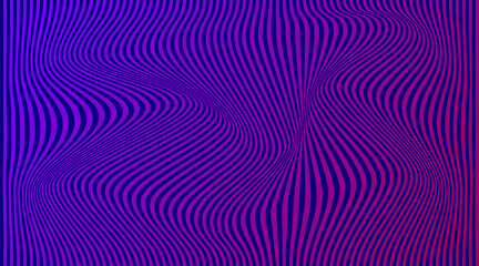 Distortion lines background. Distort stripes, abstract modern pattern