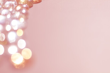 Wall Mural - defocused lights in pink tinted