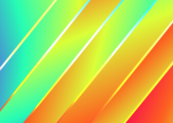 Wall Mural - Abstract Red Yellow and Blue Gradient Shiny Diagonal Lines Background Graphic