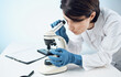 © SHOTPRIME STUDIO - female doctor research biology ecology experiment analysis light background