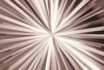 Wall Mural - Abstract Brown and White Rays Background Vector Illustration