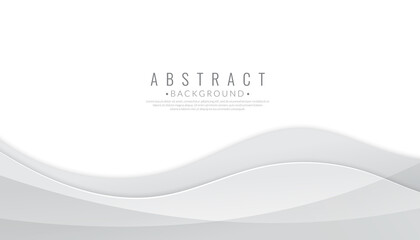 Wall Mural - abstract white wavy business style background. modern geometric gray waves template design. vector i
