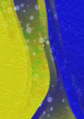 Wall Mural - Blue and Yellow Paint Texture Background