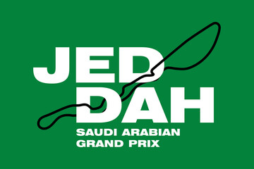 Wall Mural - Race tracks, circuit for motorsport and auto sport. Jeddah, Saudi Arabian.