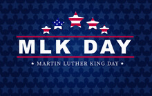 MLK Day Background Design. National American Holiday. Stars In Colors Of American Flag. Vector Background.