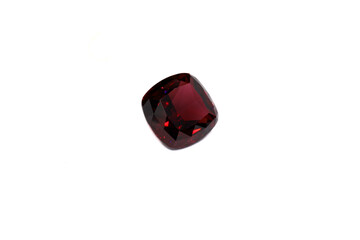 Wall Mural - macro mineral stone garnet faceted on a white background