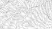 Perspective Mesh Background. Simple Lines On A White Background. Vector Illustration.