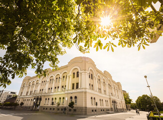 view of the city chamber of banja luka, bosnia and herzegovina.