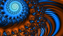 Illustration Of An Abstract Fractal Spiral For Background Or Wallpaper