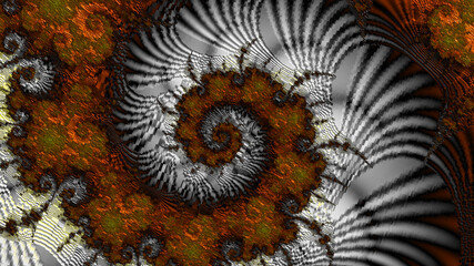 Wall Mural - Illustration of an abstract fractal spiral for background or wallpaper