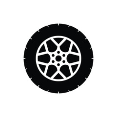 Wall Mural - Car wheel icon design isolated on white background