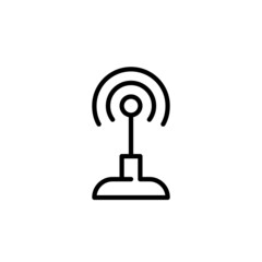 Wall Mural - Radio beacon. Wireless connection router. Pixel perfect, editable stroke icon