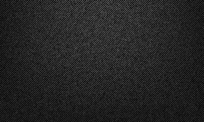 Black jeans denim texture background, vector apparel of sturdy cotton pattern. Closeup of twill fabric or black cotton jeans textile with denim canvas material, gray worn jeans pattern