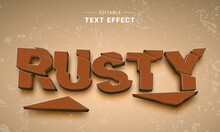 Editable Text Style Effect - Rusty Metal Text Style Theme.