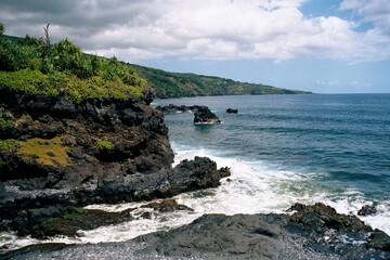 Sticker - Tropische Küste auf der Insel Maui, Hawaii