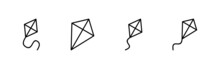 Kite Icons Set. Kite Sign And Symbol