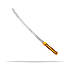 Poster - Katana samurai sword vector isolated illustration