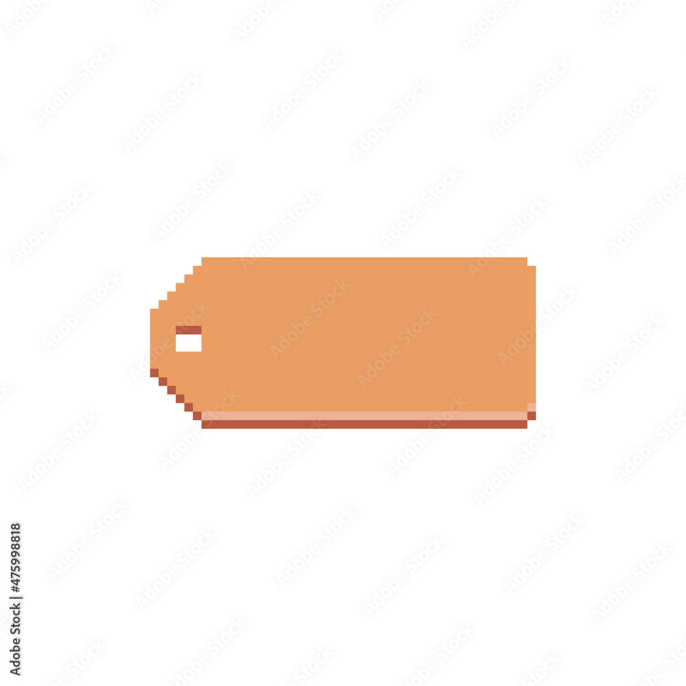 Discount tag template badge pixel art icon. Shop symbol design for logo ...