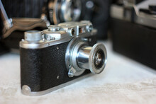 Vintage Rangefinder And SLR Film Cameras