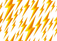 Lightning Bolts Seamless Vector Wallpaper, Endless Pattern With Storm Lightning.