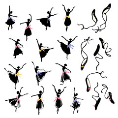 Wall Mural - Ballerina material collection that dances gracefully,