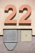 House Number 22 On Front Of The Building