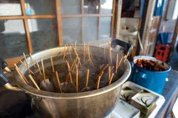 こんにゃく田楽　お祭り　露店