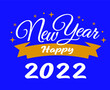© belkas - Happy New Year 2022 Holiday Abstract Design Vector Illustration Yellow And White With Purple Background