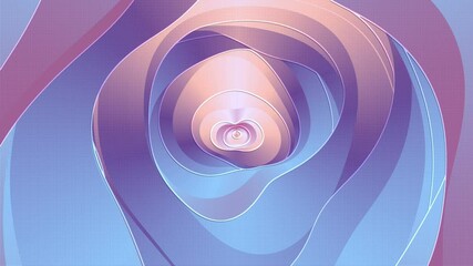 Poster - Wavy moving colorful tunnel with glossy surface. 3d rendering loop animation 4K