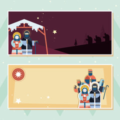 Wall Mural - happy epiphany postcards