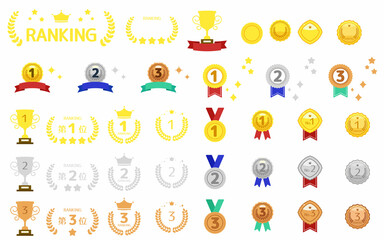  Material set for rankings and icons.