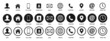 © 4zevar - Contact information icons, vector for business card and website